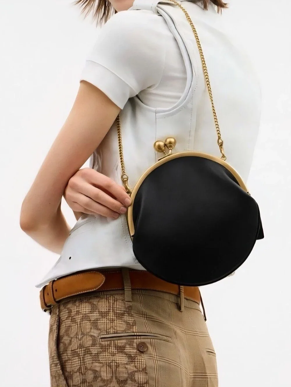 NWT Coach Runway Kisslock Pouch Bag 20 Brass Black CFB88 Authenticity Guarantee - Picture 7 of 11